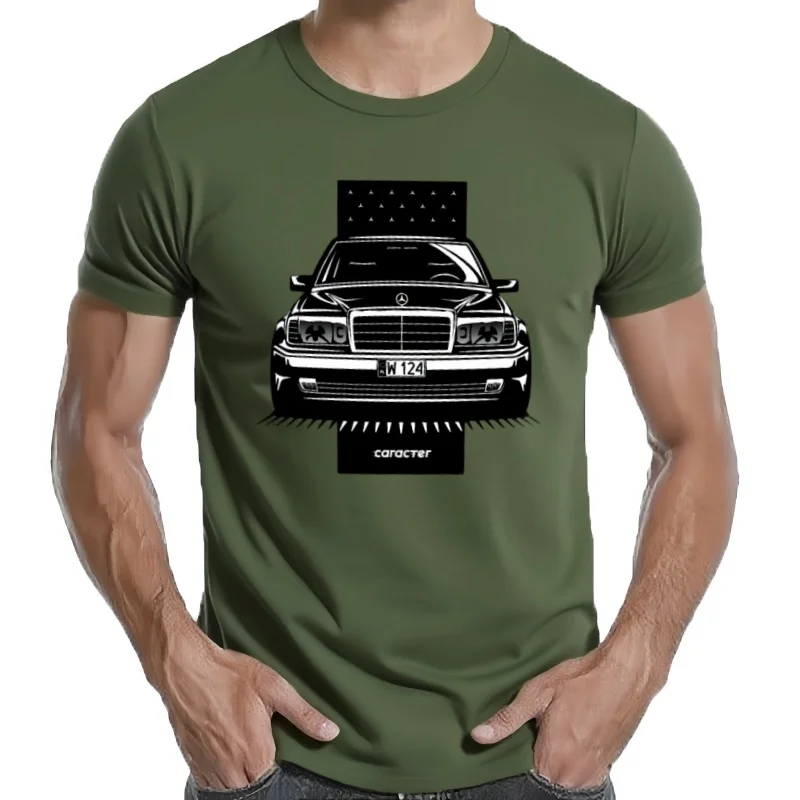 Camiseta Classic W124، camiseta Grafica de gran taille، ropa de lujo de peso pesado de anime para hombres