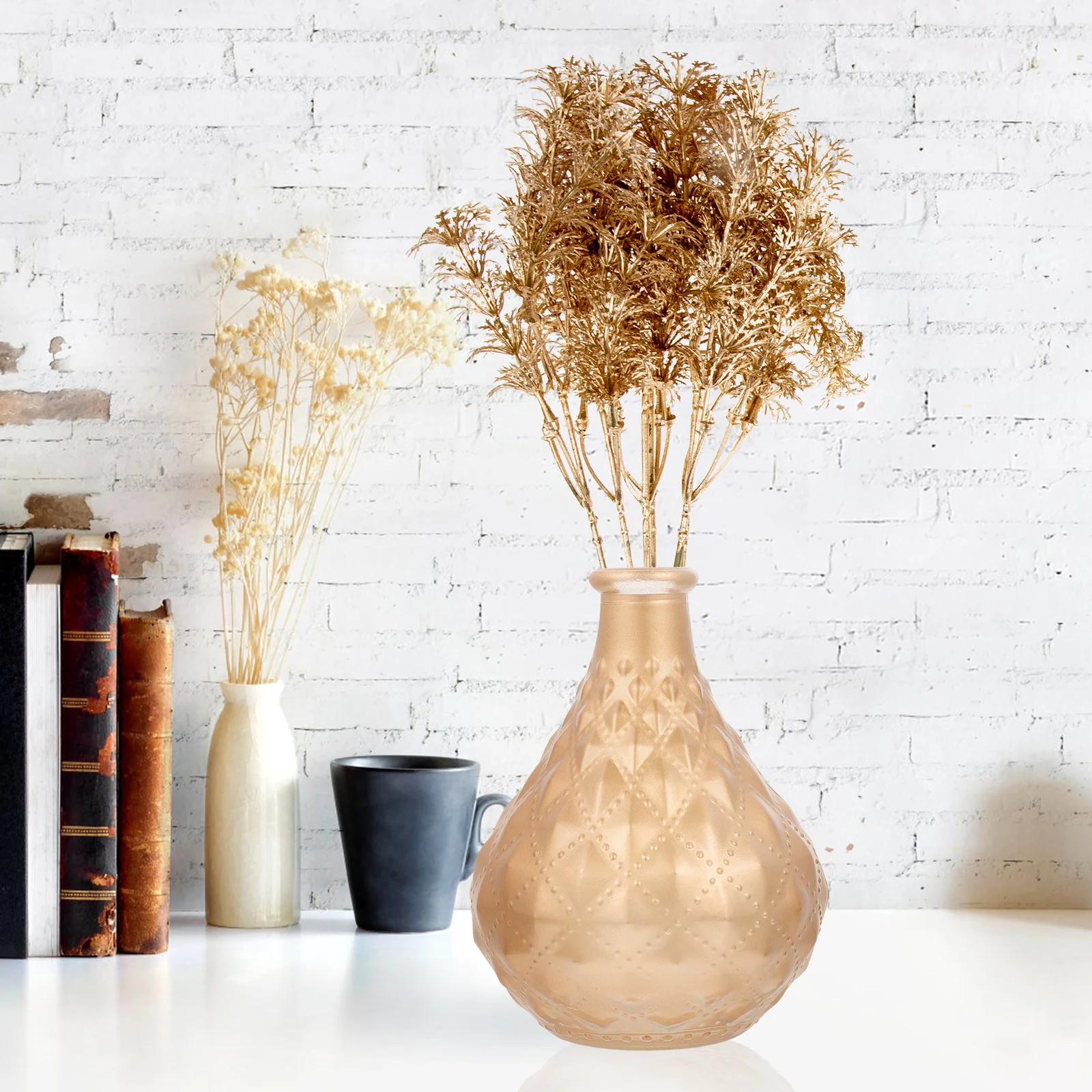 

12Pcs Christmas Plant Picks Glitter Artificial Decorative Stems for Wreath Garland Holiday Flower Arrangements Centerpiece