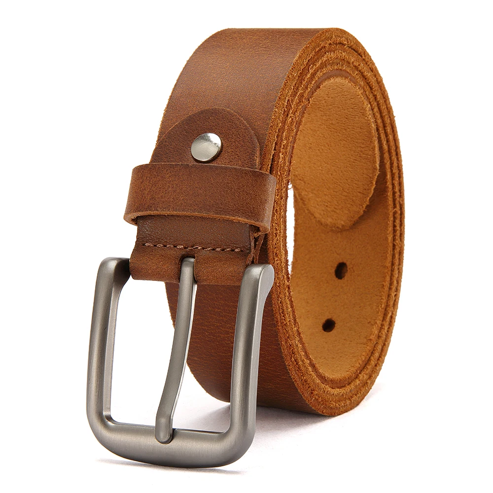 Herenriem van hoogwaardig echt leer Luxe designerriemen Heren koeienhuid modeband Mannelijke jeans voor heren Cowboy