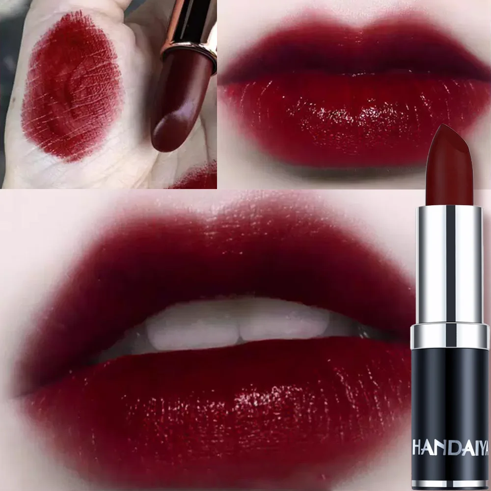 12 Colors Sexy Matte Lipstick Waterproof Long Lasting Color Rendering Non-stick Velvet Dark Red Lipstick Pencil Woman Makeup﻿