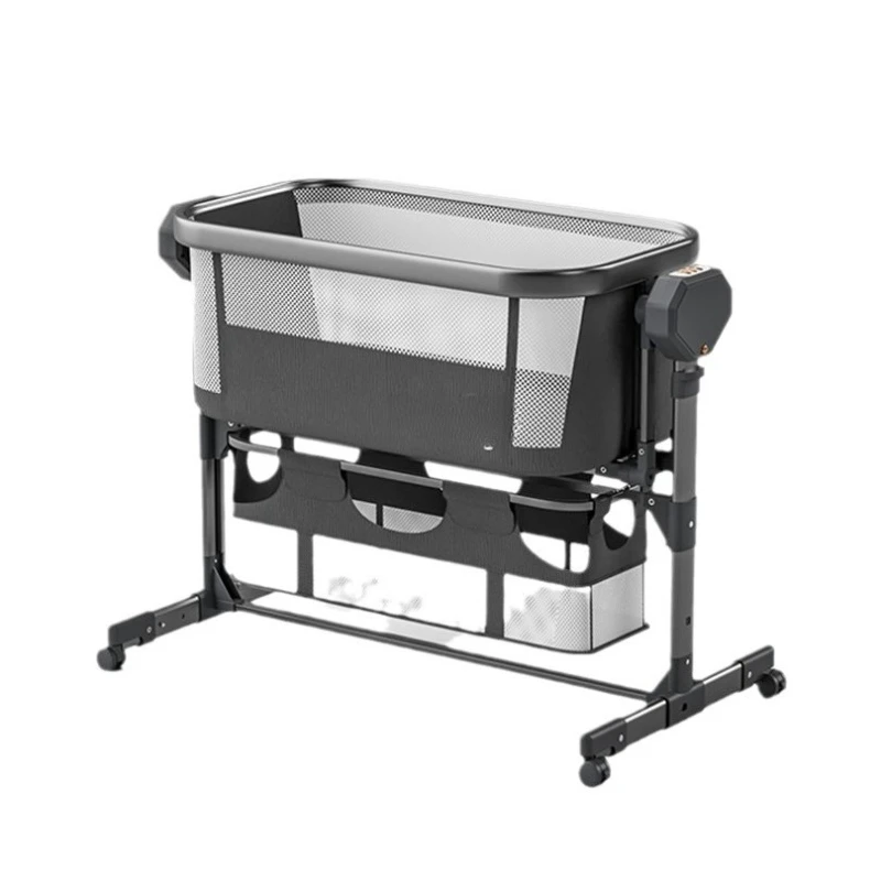 

Portable small apartment anti-pressure crib bed middle bed newborn baby fence foldable bed circumference