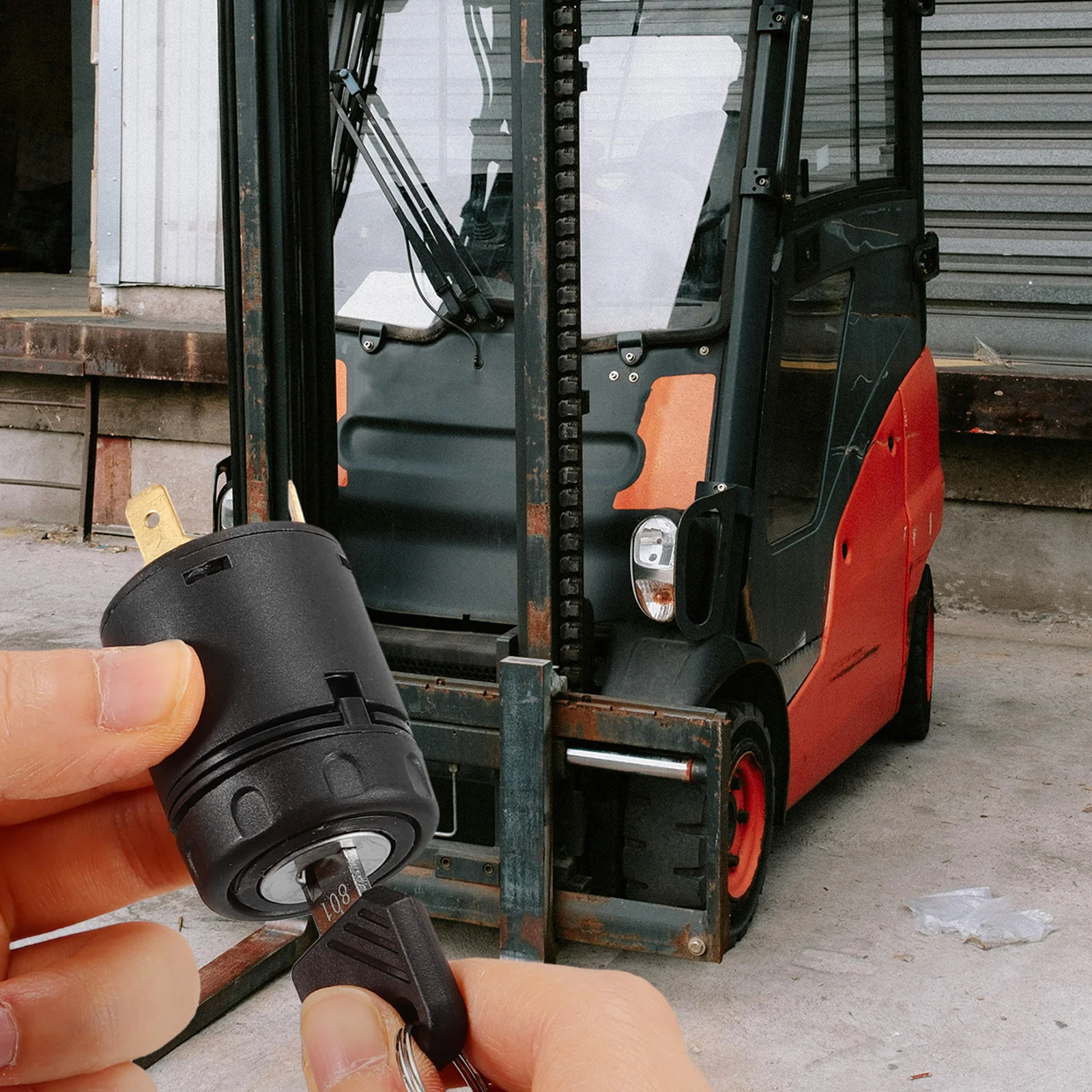 

1Set Ignition Switch with Key for Forklift Tractor Motorcycle Easy Operate Safety Gift Friends Ignition Switch Replacement