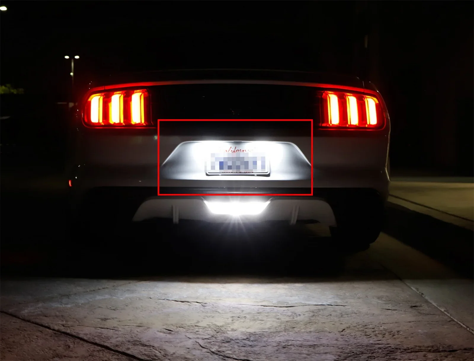 LED رقم الترخيص لوحة ضوء لفورد موستانج 2015 2016 2017 2018 2019 2020 2021 2022 2023 ملحقات المصابيح الخلفية الأبيض 6000 كيلو #6