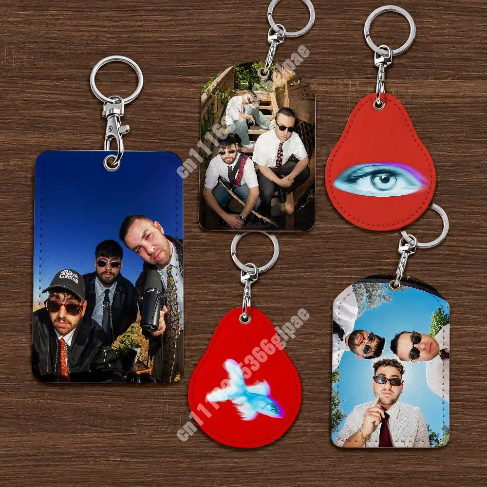 T-Temper C-City Self Aware Leather Keychain Card Holder for Airtag & Luggage Tags Casual Tracker Cover