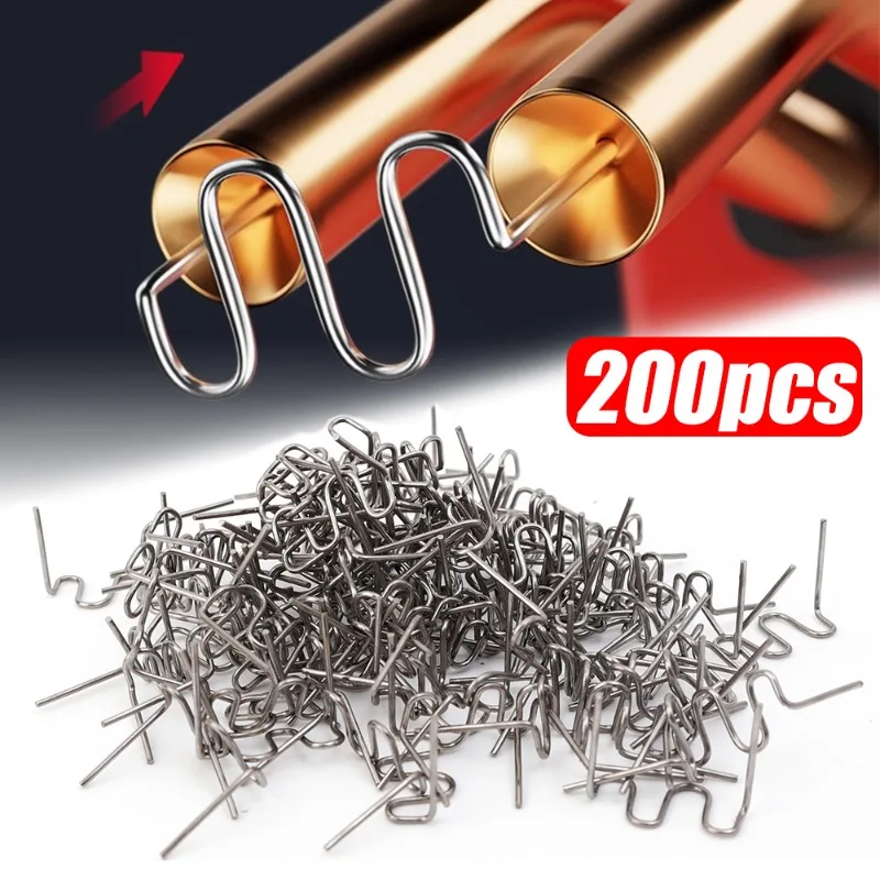 

100/200pcs Car Hot Stapler Staplesr 0.8mm Big Wave Nail Bumper Crack Welder Repair Tools Hot Stapler Welding Soldering Tools
