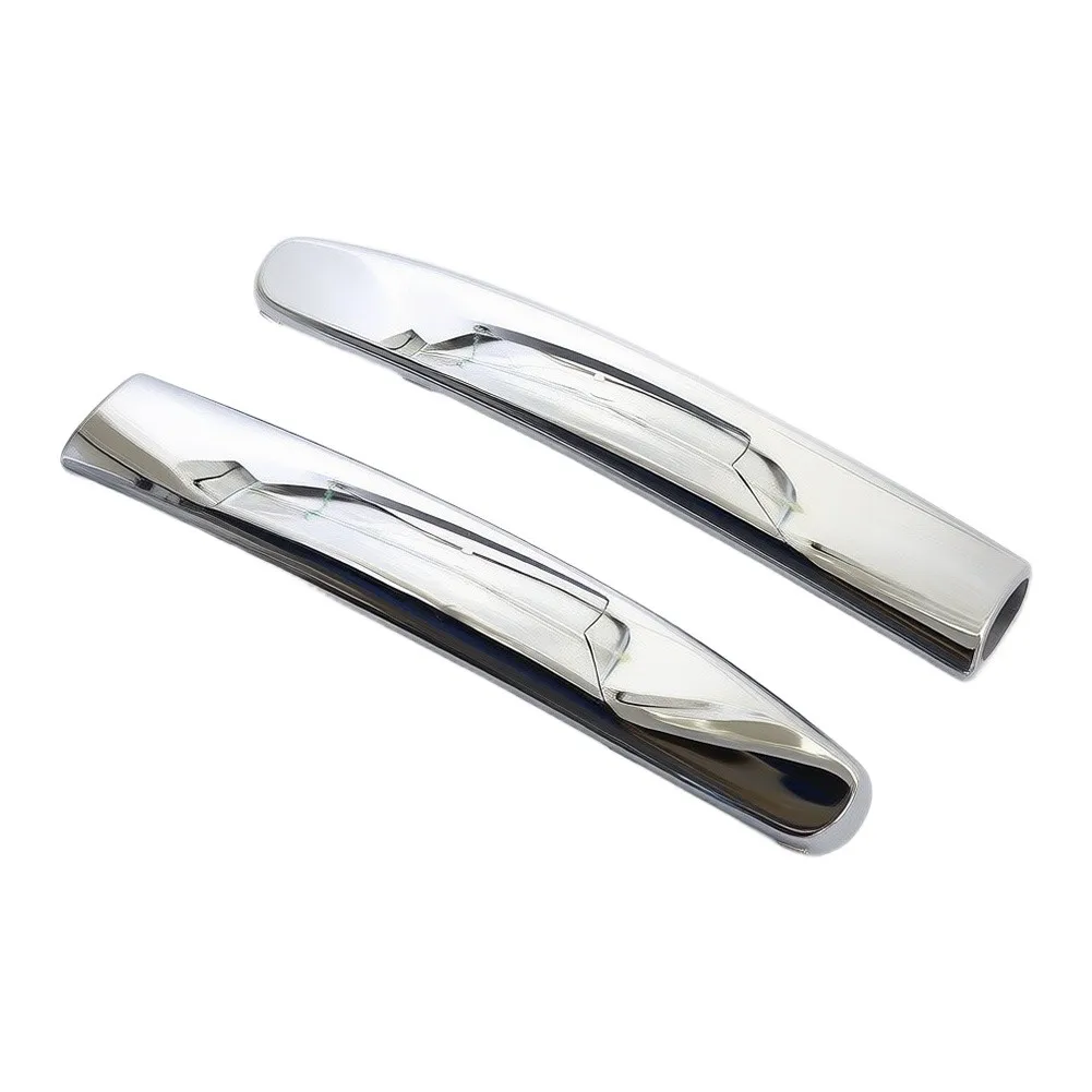 ABS Chrome Front Bumper Moulding Trim Set for Fiat 500 2007 through 2015 Lower Left and Right Side Replacement