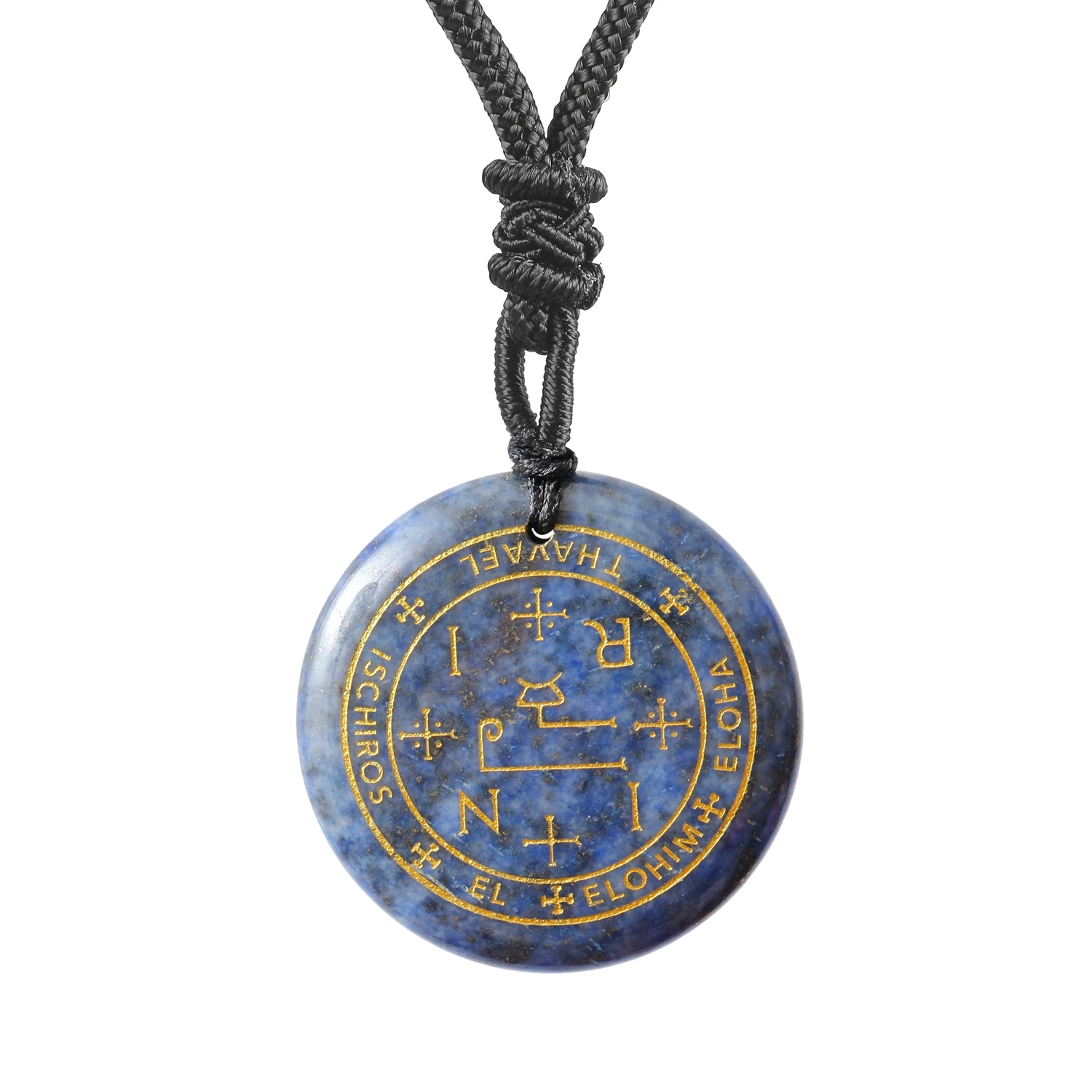 Solomon Seven Archangel Michael Gem Lapis Lazuli Gabriel Health Amulet Talisman Pendant Necklace Charm Men Women For Jewelry