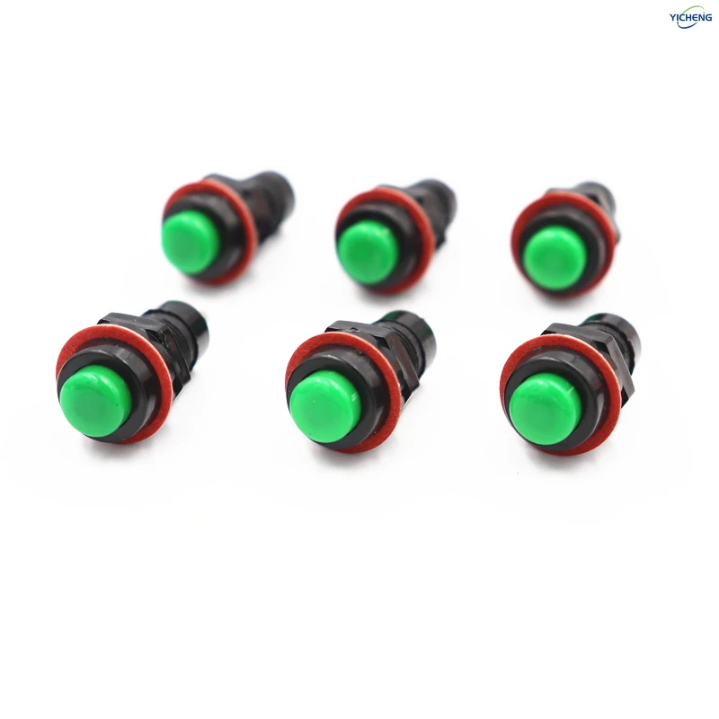 12pcs 10mm Push Button Switch Momentary / Self Locking Button Switch miniature,Welded 150mm cable,select,customizable length