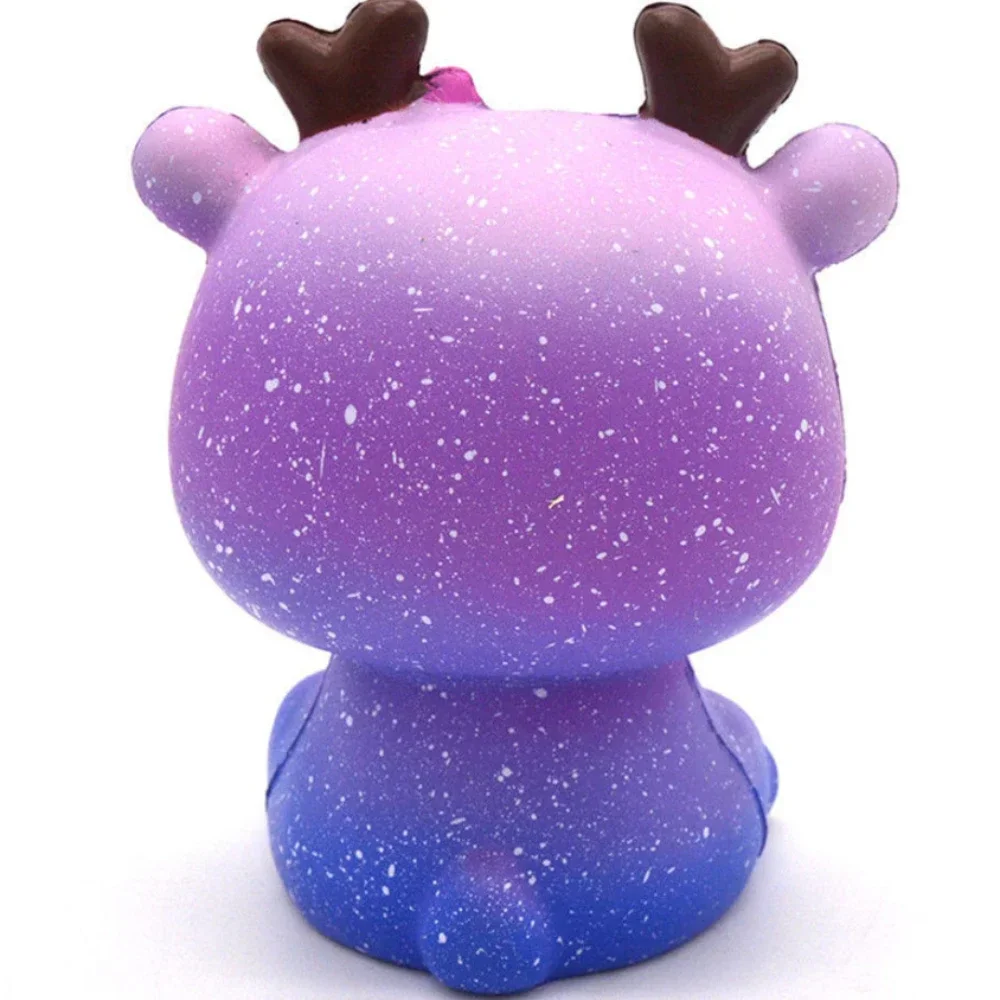 Squishy Blue Dream Starry Sky deer Squeeze Stress Relief Toy Set，Slow Rising Soft Fidget Toys for Kids Girl Gift
