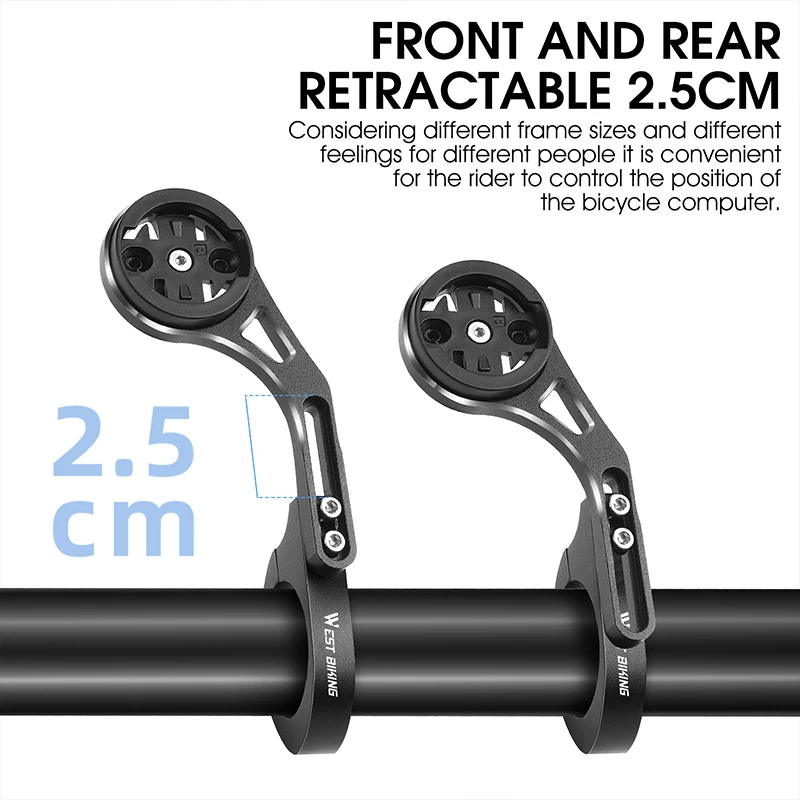 WEST BIKING Bike Computer Mount Holder Cycling Handlebar Bicycle Computer Holder Cycling Equipment for Garmin Wahoo Gopro