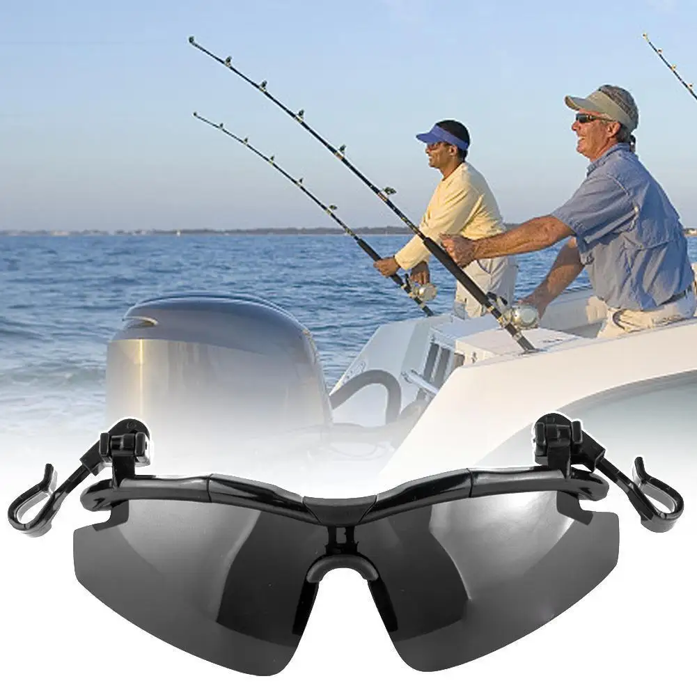 

New Outdoor Polarized Fishing Glasses Hat Visors Sport Clips Cap Clip On Sunglasses For Biking Hiking Golf Eyewear N5S9