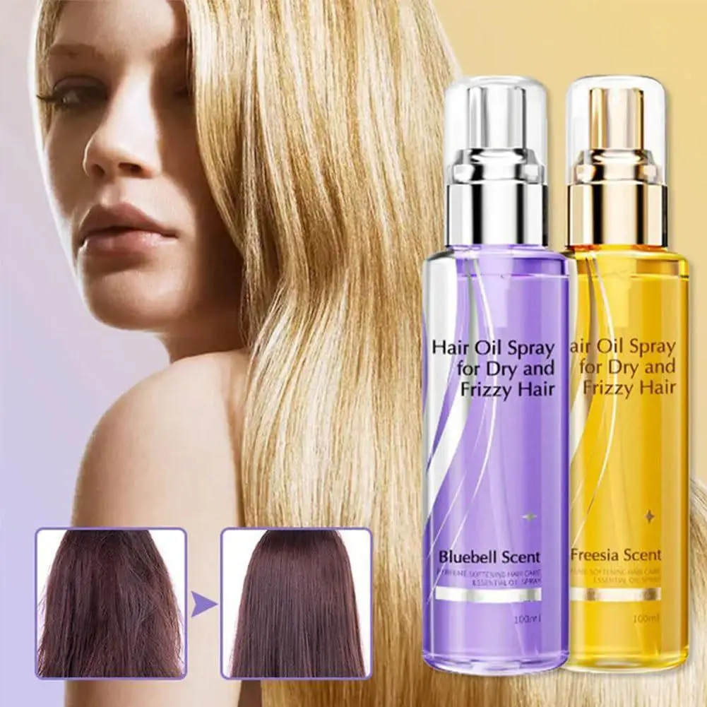 Hair Essential Oil Spray Long-lasting Light And Soft Essential Oil Spray Oil Spray For Dry And Frizzy Hair Leave-in Hair Care