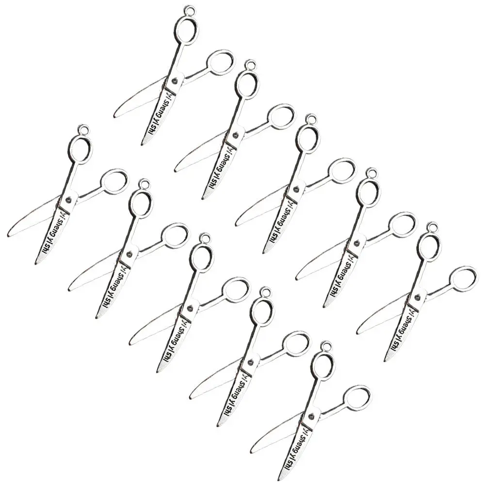 

40 шт. подвесок-ножниц из сплава, миниатюрные аксессуары для изготовления украшений своими руками, для ожерелий, браслетов, брелоков, декоративные, креативные, стильные