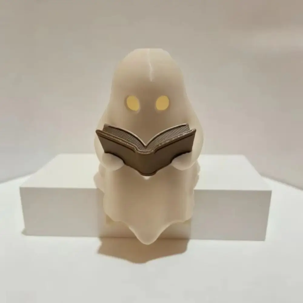 LED Warm Light Halloween Ghost Reading Lamp Energy-efficient Plastic Ghost Reading Desktop Ornament Low-energy-consumption