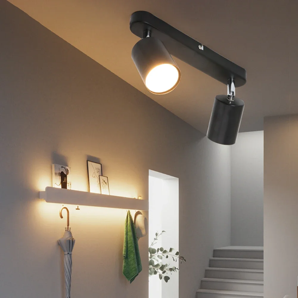 Faretti a LED regolabili a 2 teste montati su superficie per soggiorno camera da letto cucina Utility Room decorazione lampada di Design