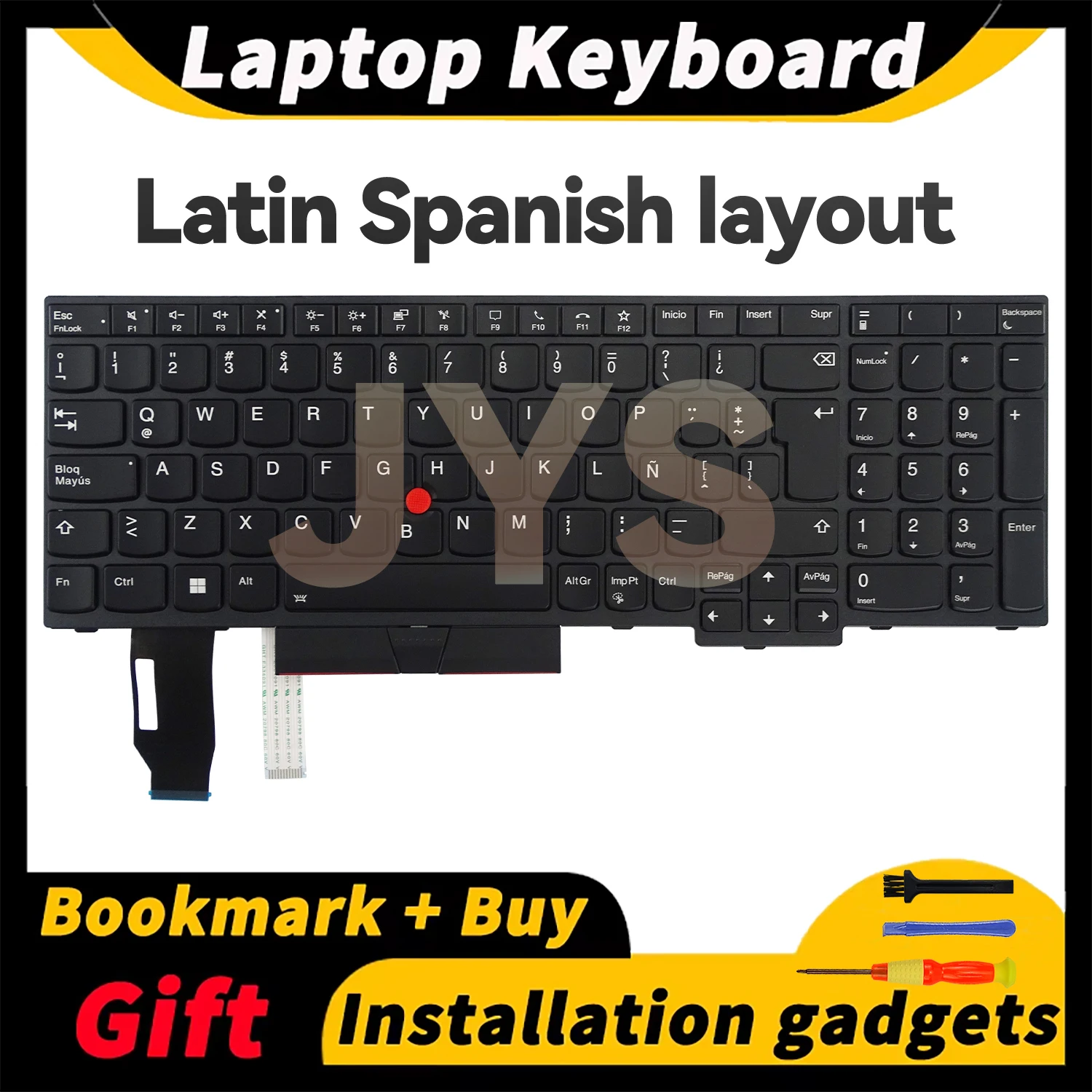 

For Lenovo ThinkPad T15 Gen1 Gen2/P15S Gen1 Gen2 laptop keyboard with backlit Latin Spanis layout keyboards internal 5N20V78111