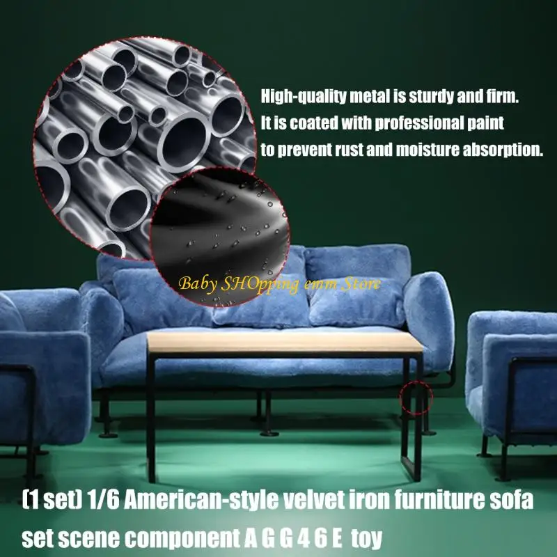 23GD Dollhouses Dollhouses Sofá 1/6 escala móveis para exibição bricolage
