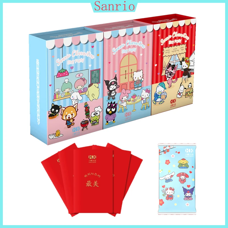 Genuine Sanrio Anime Figure Collection Cards Cartoon Cute Fantastic Opposite Sex Sanrio Hello Kitty My Melody Cards Kids Toys