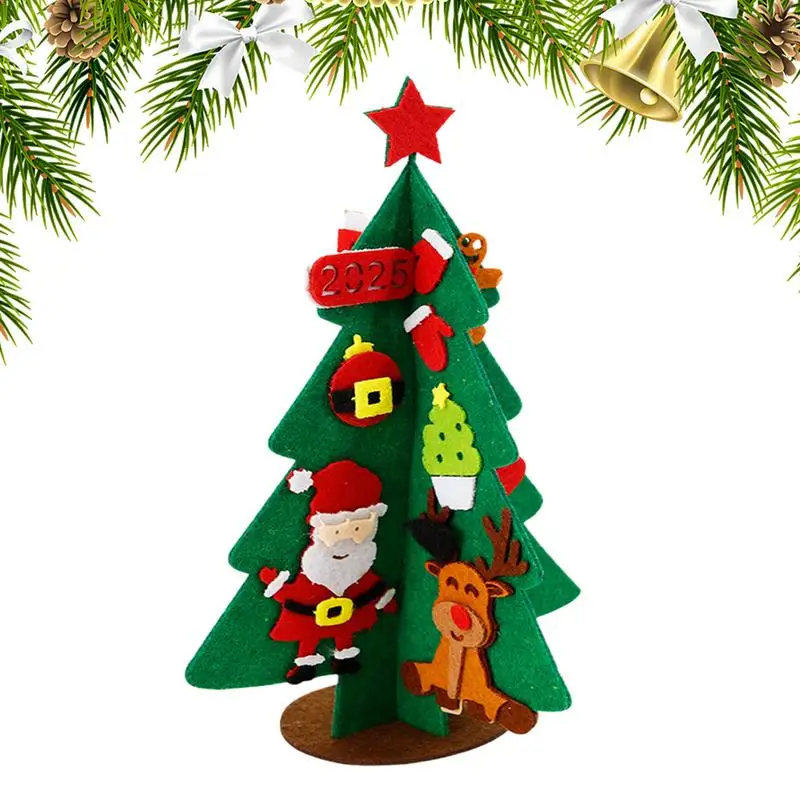 Handmade Christmas Tree Funny Christmas Arts And Craft Kit Christmas Craft Ornament Small Children\'s Christmas Tree Holiday Art