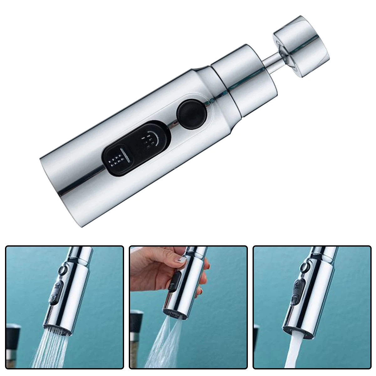 

HOT Faucet Extender 360° Universal Rotation Extension Splash Proof Aerator 3 Modes Kitchen Sink Accessory Water Tap Nozzle