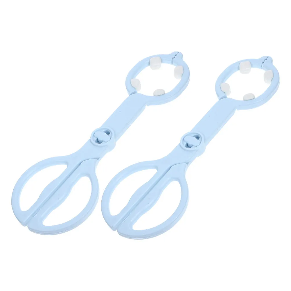 2Pcs Baby Bottle Tongs Versatile Reusable Plastic Bottle Clamp Tool Ergonomic Design Non-Slip Heat Resistant for Sterilizing