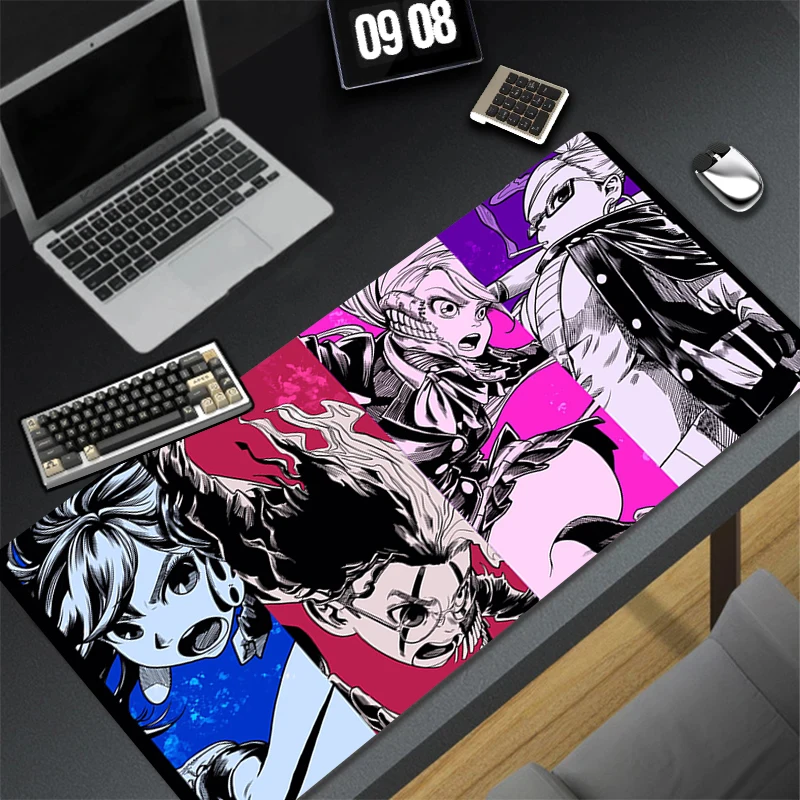 Mouse Pad PC Ayase Momo Takakura Ken Seiko Keyboard Rug Office Laptop Anime Dandadan XXL Desk Mat Black And White Manga Desk Mat