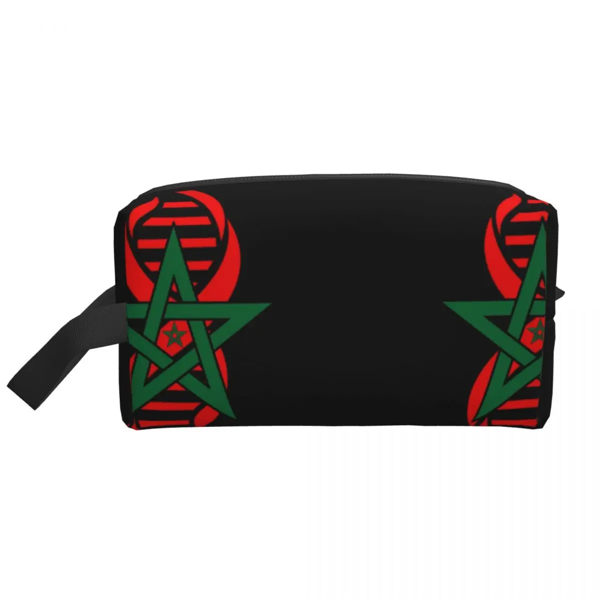 Custom My DNA Is Moroccan Roots Toiletry Bag Kawaii Morocco Flag Pride Cosmetic Makeup Organizer Women Storage Dopp Kit Case