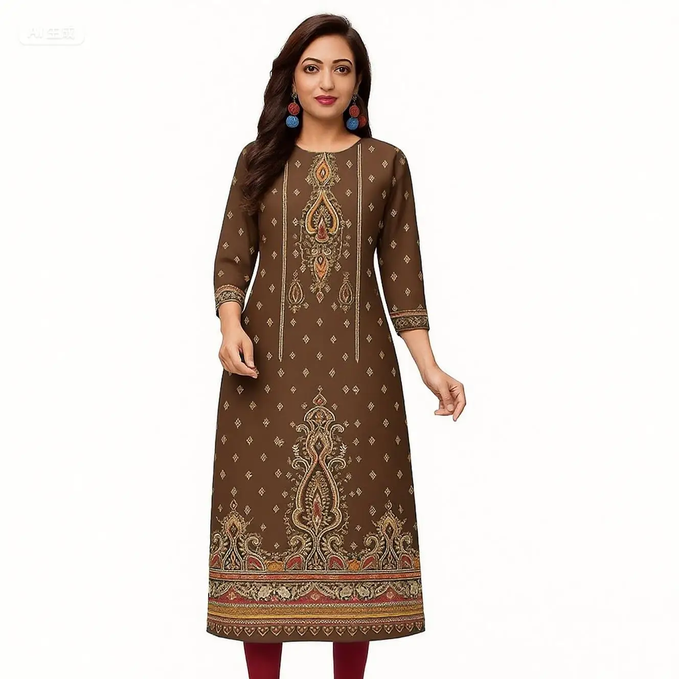 فستان كورت مريح عصري للنساء المسلمات بحاشية مستقيمة أنبوب مستقيم عباية عرقية غير رسمية Abito Donna Musulmana عباية تركية #3