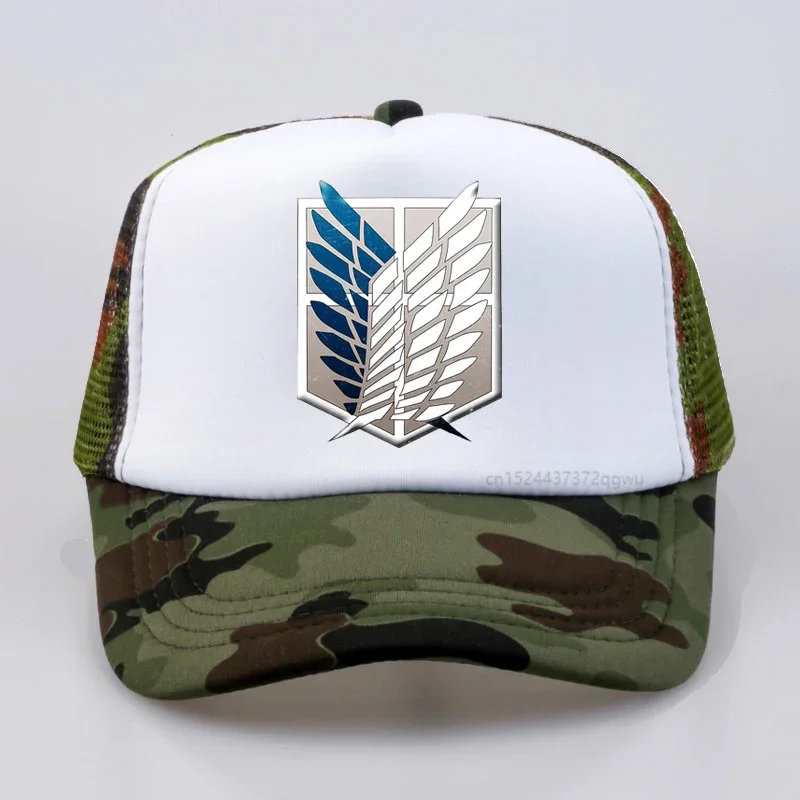 Anime Attack on Titan Baseball hat Printed Cotton Dad Hat outdoor  mesh Snapback caps