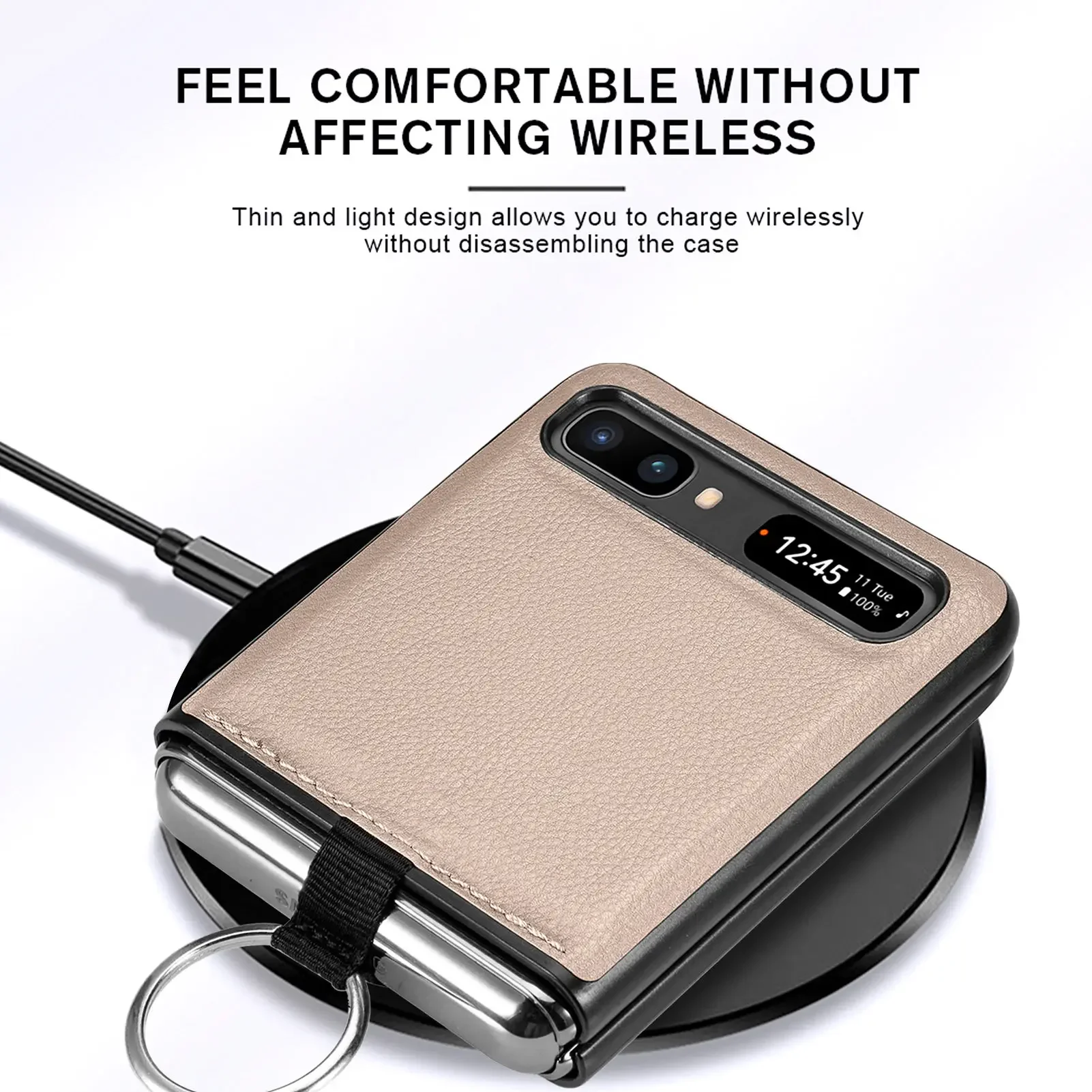 Finger Ring Holder Leather Case for Samsung Galaxy Z Flip 2 7 flip7 Flip2 flip6 Flip 6 5 4 3 Flip3 Flip5 Flip4 5G Fundas