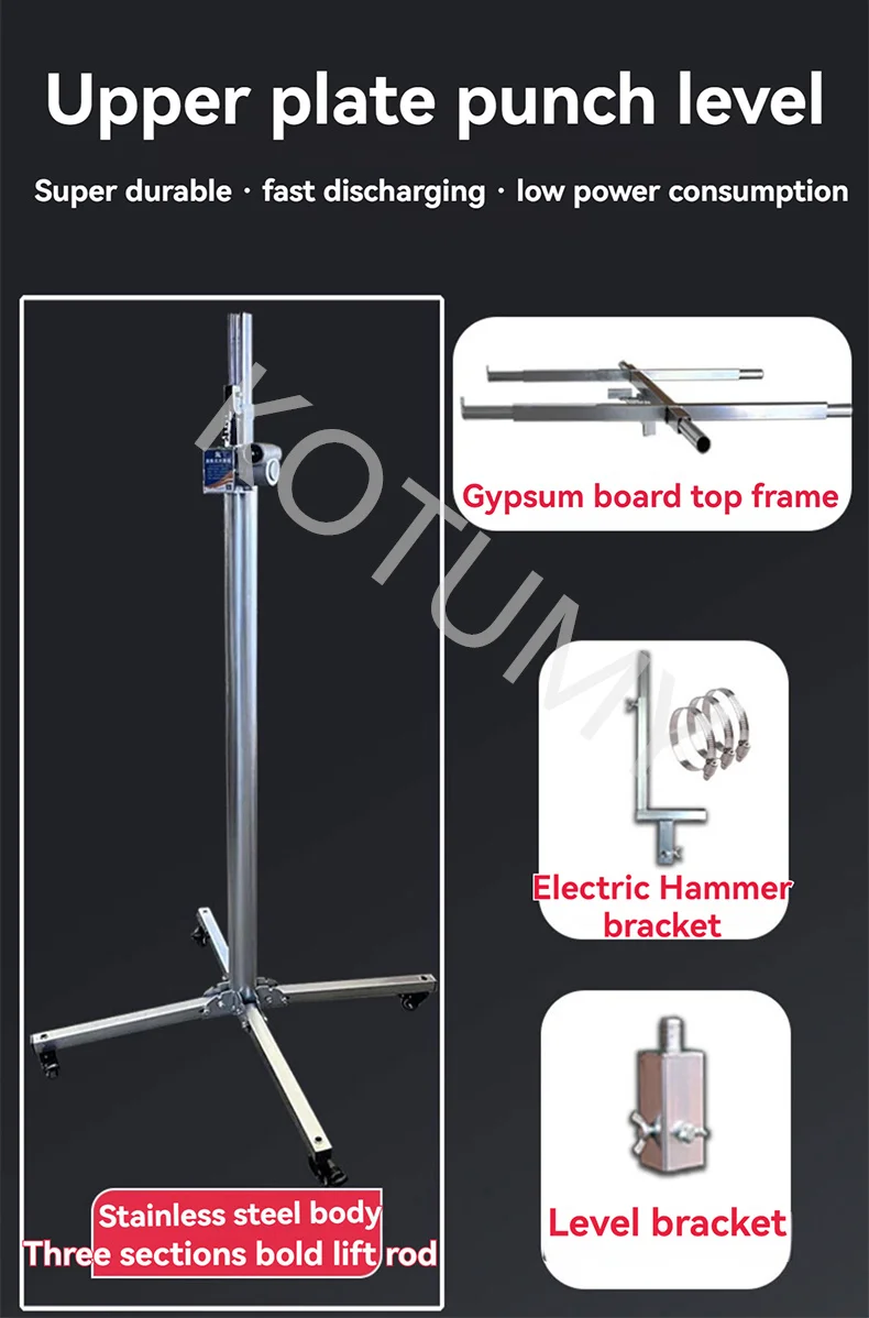 Imagem -03 - Manual Multi-function Gypsum Board Lift Teto Artefato Decoração para Carpintaria Ferramenta de Aço Inoxidável 3.8m em 1