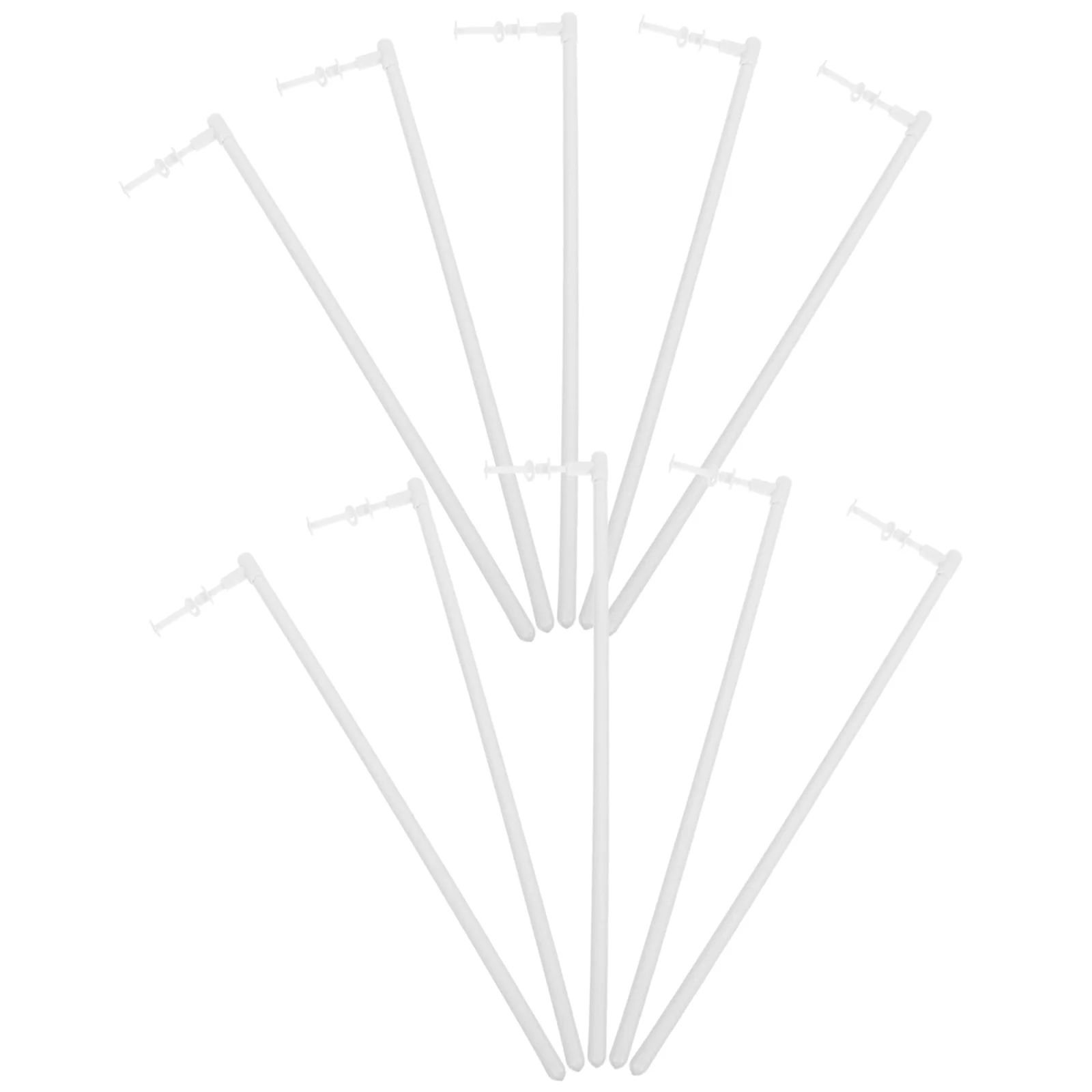 10 Pcs Windmill Accessories Making Poles Portable Replacement Parts Pvc Handheld Pinwheel Rods Child