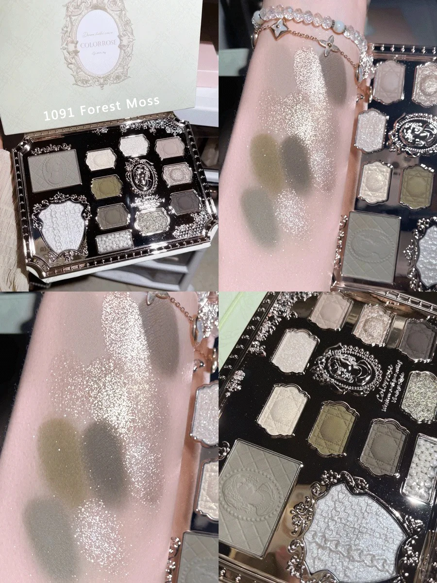 Ballet Inspired Eyeshadow Palette with Highlighter and Blush All-in-One Makeup Set Long Lasting Shaping Face Eyes with Mirror