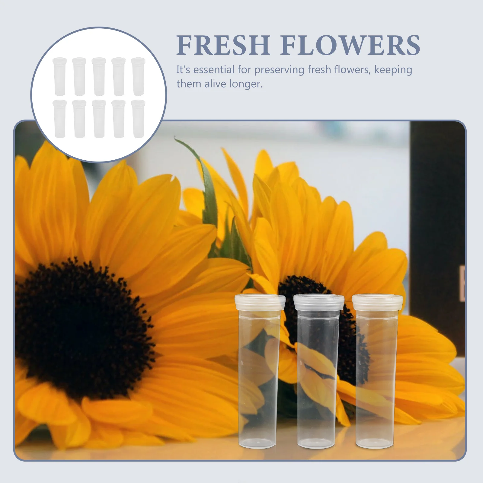 

50pcs Plastic Flower Flower Growing Tubes Florist Supplies Fresh Keeping Nutrition Tubes For Floral Preservation