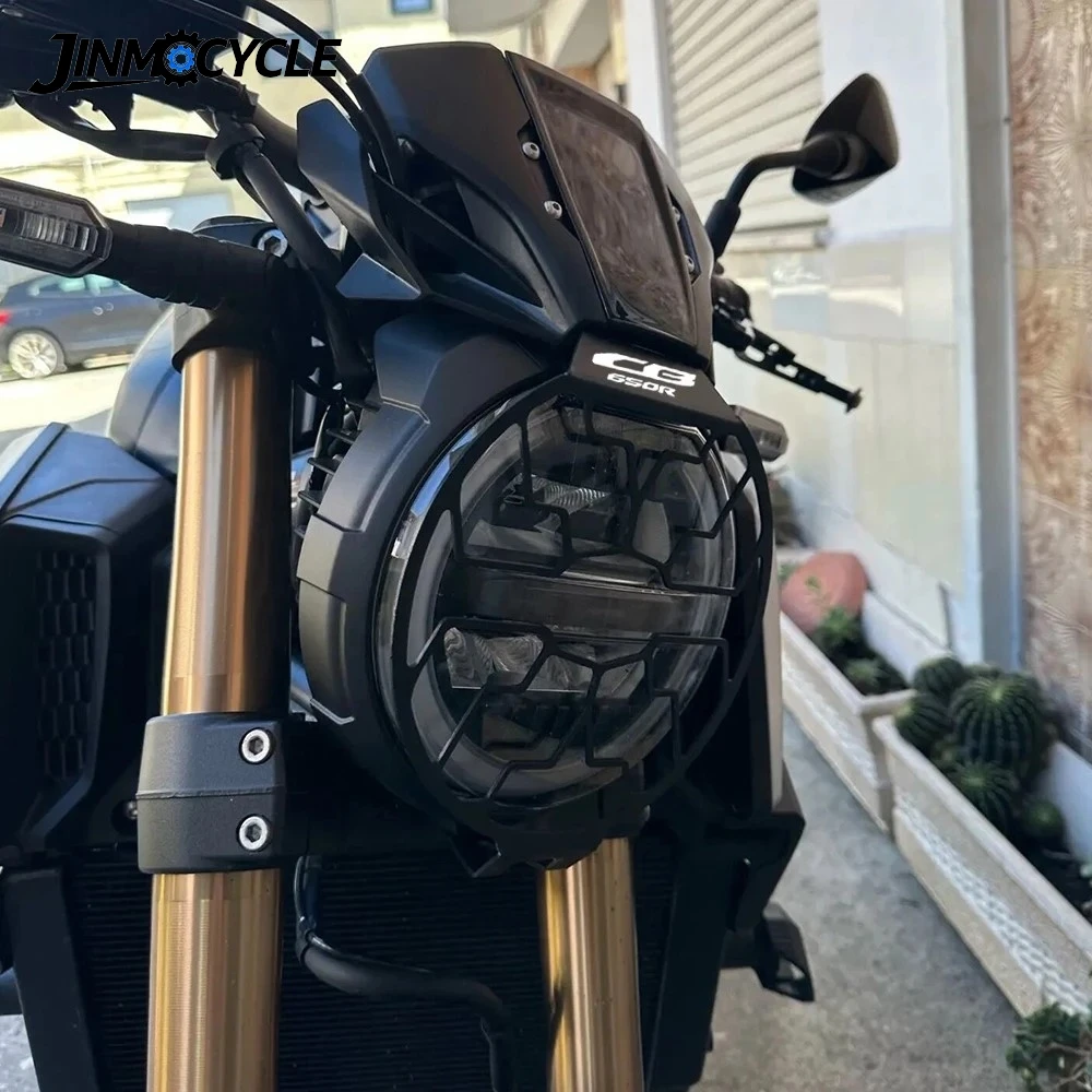 

FOR HONDA CB650R CB 650R 2018-2021 2022 2023 New Motorcycle Headlight Protector Retro Light Lamp Mesh Grille Cover Accessories