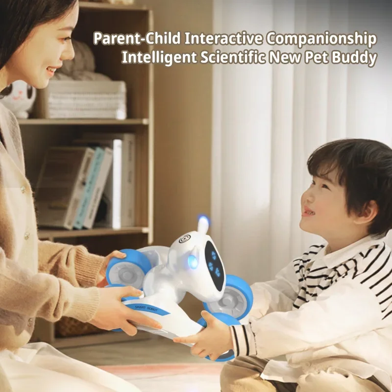 JJRC R28 RC Robot lindo Conversación de voz mascotas electrónicas juguete para niños educación temprana perros robóticos interactivos para padres e hijos