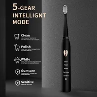 Sonic Electric Toothbrush 5-gear Mode USB Charging 4 colors IPX7 Waterproof Ultrasonic Rechargeable Soft Hair Toothbrush