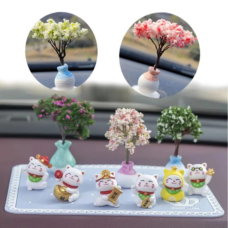 New Cars Mini Tree Decorations Best Gift Creative Cute Center Console Car Mounted Decoration Micro Landscape Decoration