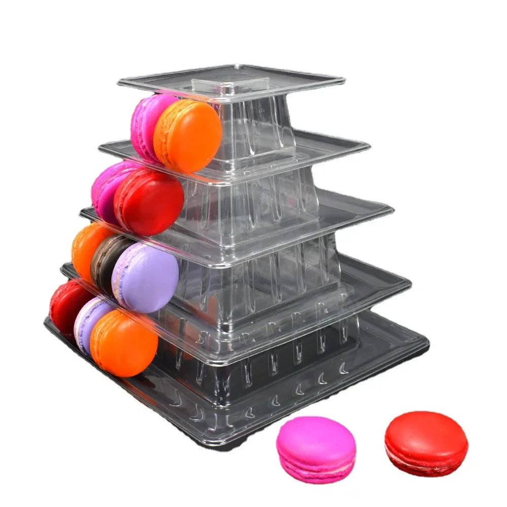 6 Tier Macaroon Pyramid Macaron Tower Display Stand for Macaron Cupcake Fondant Cake Stands Wedding Cake Decoration Kitchen Tool