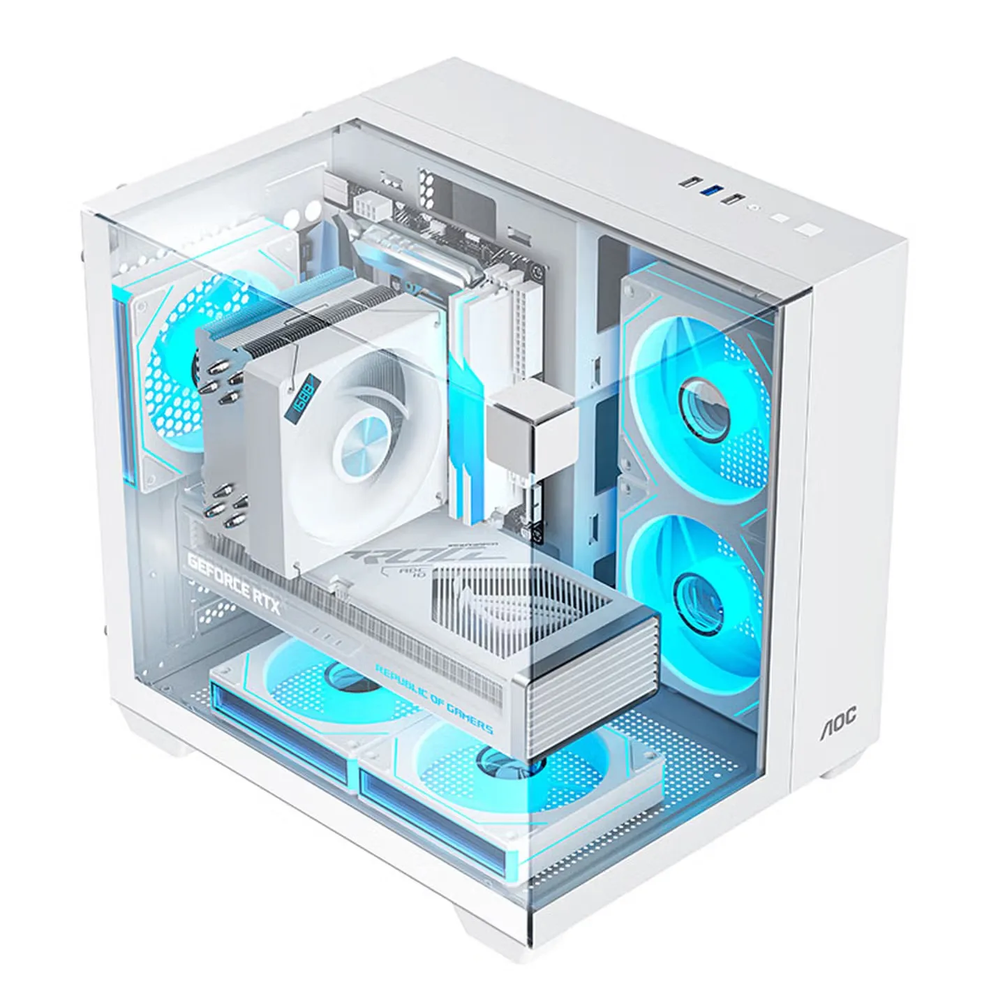 

AOC Xinghai CG389 Ocean View Room Computer Case - Three-sided Glass / Supports 240 Water Cooling / Left and Right Divided Cages