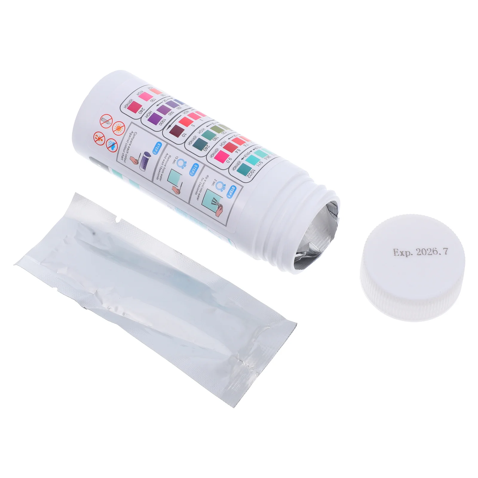 

50Pcs Water Testing Strips PH Total Chlorine Alkalinity Cyanuric Acid Hardness Test Paper