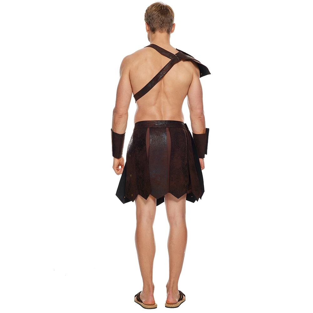 2022 Nieuwe Volwassen Goedkope Romeinse Rijk Warrior Halloween Mannen Kostuum Middeleeuwse Gladiator Outfit Pasen Purim Fancy Dress