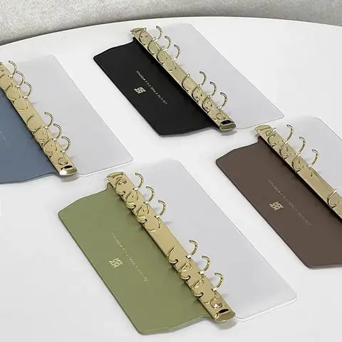 Panneau de livre à feuilles mobiles à insertion latérale, classeur en métal à 6 trous, dossier à Clip, coque pour carnet de notes, classeur à anneaux, boucle, planificateur, Agenda