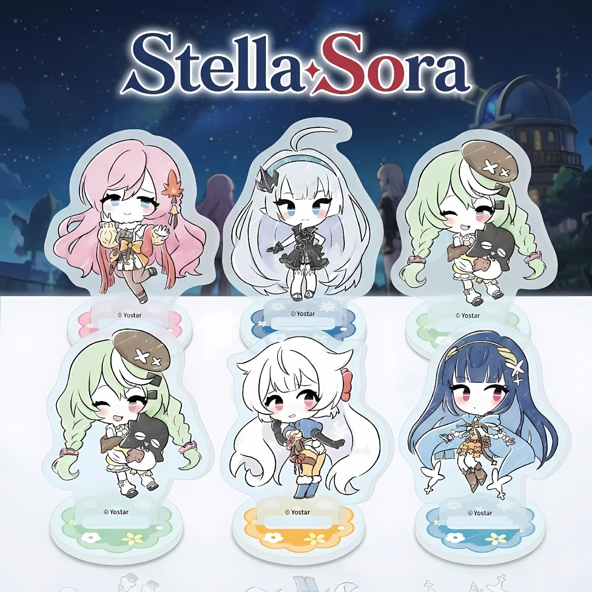 Anime Stella Sora 10cm Acrylic Stand Sor Lun Valentine Gift Bedside Display Tray Fantasy Game Decor keychain