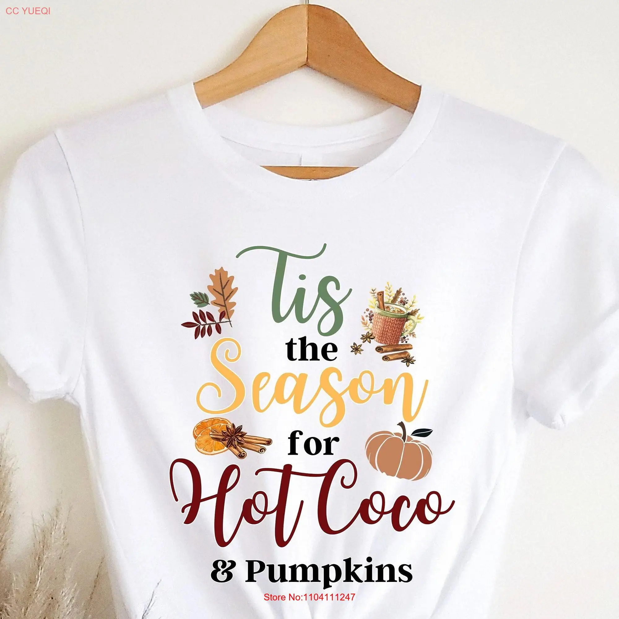 Autumn t shirt Womens Fall Pumpkin Vibes Colors Vintage tee Harvest Festive long or short sleeves