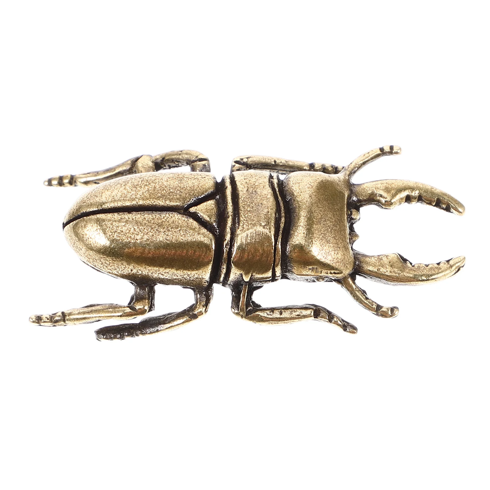 صغيرة النحاس خنفساء الذهب الحشرات ديكور سطح المكتب زخرفة الشاي الحيوانات الأليفة فنغ شوي الثروة الحيوان النحت للمنزل #3