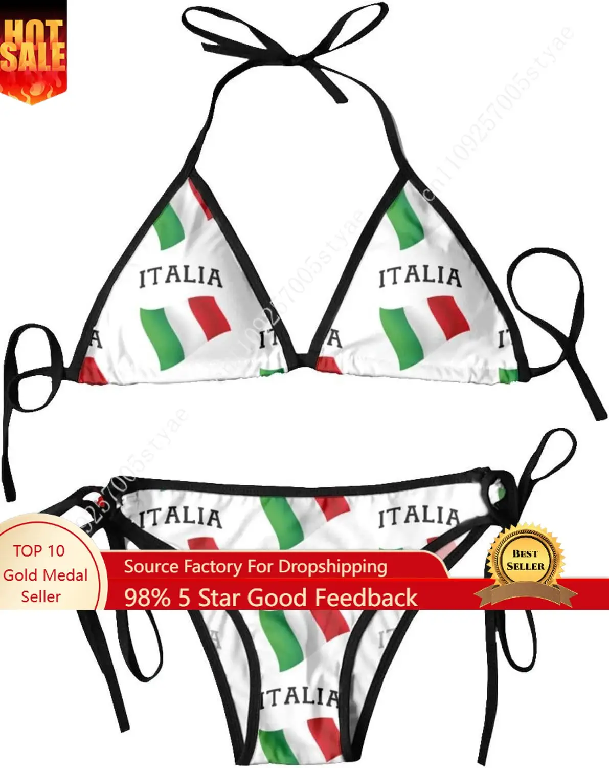 이탈리아 이탈리아 국기 비키니 여성 섹시 수영복 세트 패션 비키니 수영복 귀여운 투피스 속옷 브라 세트