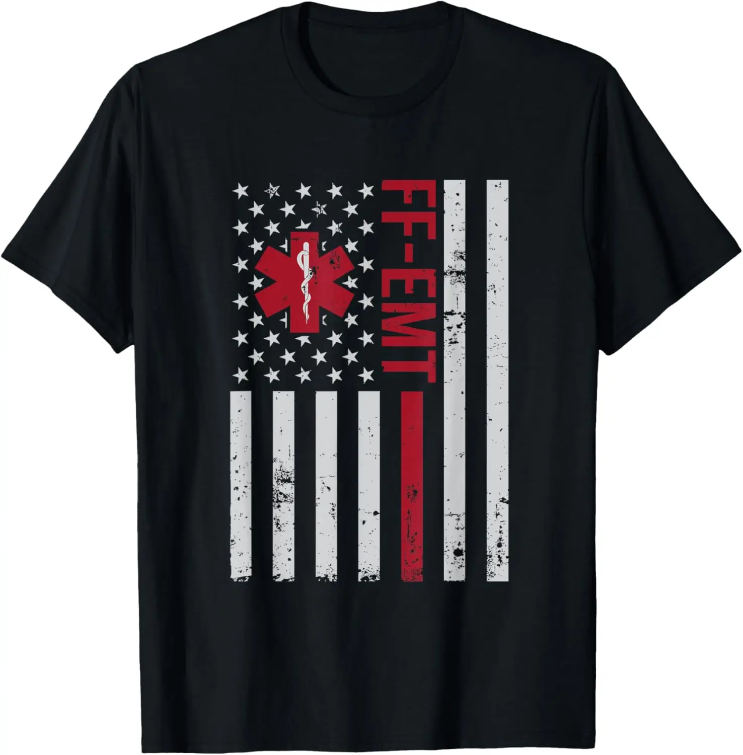 

Футболка с флагом США FF-EMT Firefighter Emergency Medical Tech