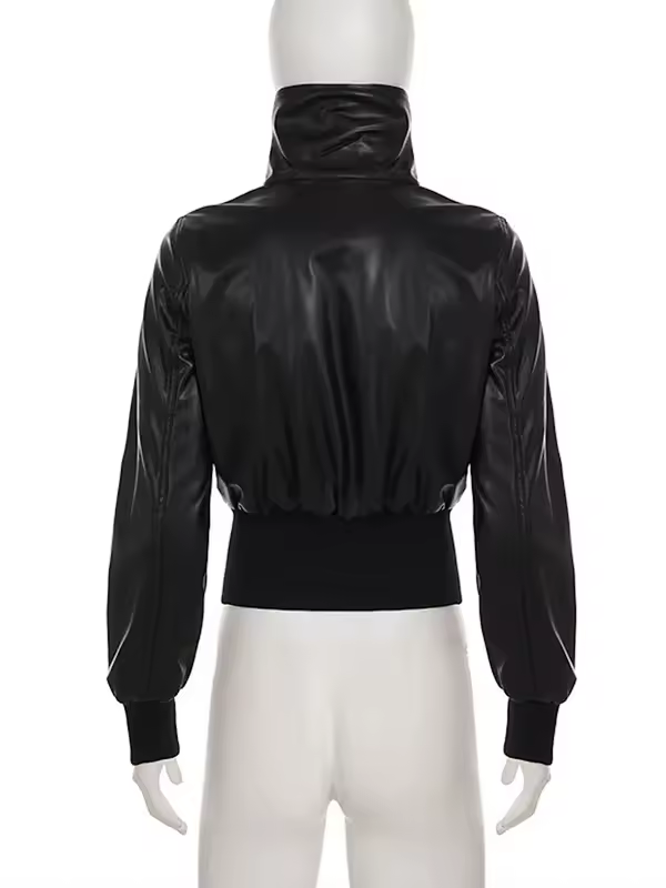 AltGoth Amercian Vintage Pu Leather Jacket Women Streetwear Harajuku Grunge Emo Alternative Grunge Zipper Casual Coats Female - Image 6