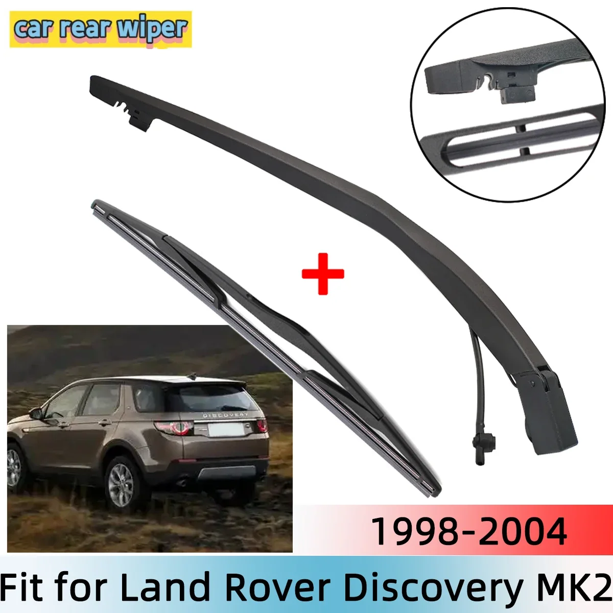 Rear Wiper Blade & Arm Set Kit For Land Rover Discovery MK2 1998-2004 Windshield Windscreen Rear Window  1 set or arm